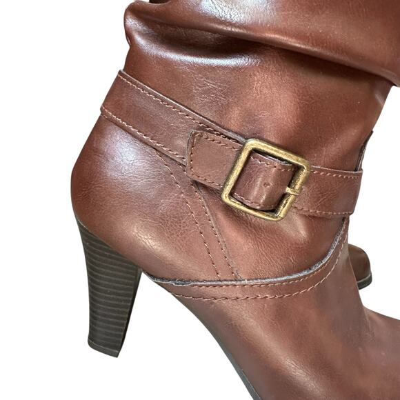 Arizona Jean Co Brown Faux Leather Boots 9 - Picture 3 of 11